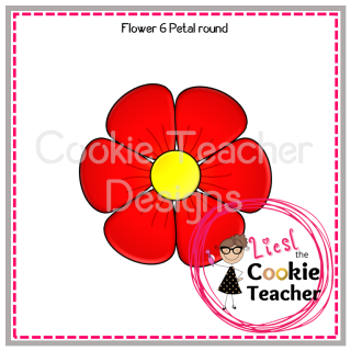 Flower - 6 Petal Round