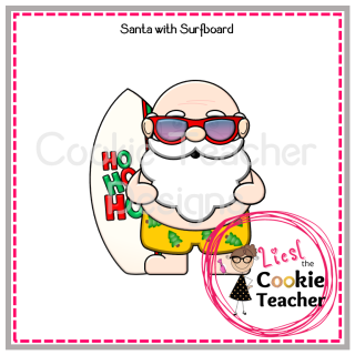 Santa With Surfboard