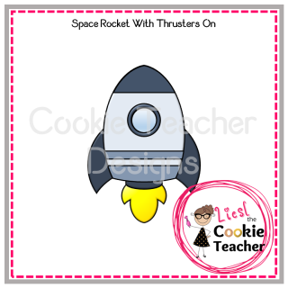 Spaceship With Thrusters On