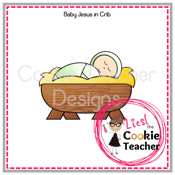 Nativity Baby Jesus in Crib The Cookie Teacher