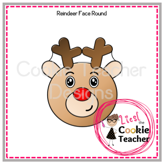 Reindeer Face Round
