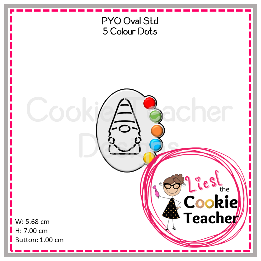 PYO Oval Std - 5 Colour Dots