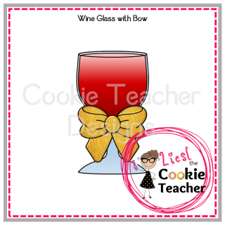 Wine Glass with Bow