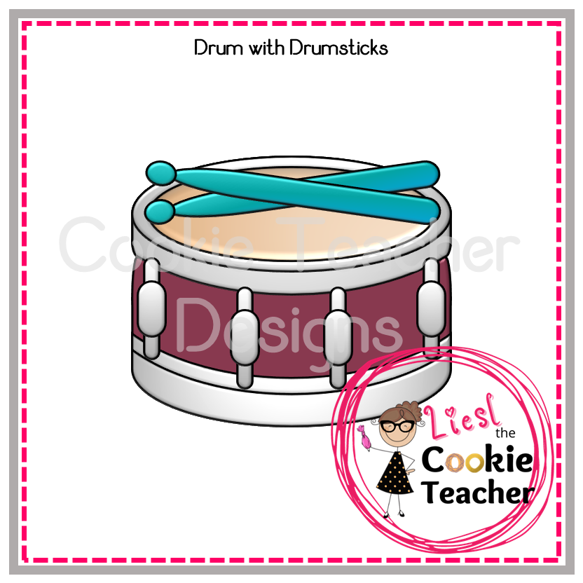 Drum with Drumsticks